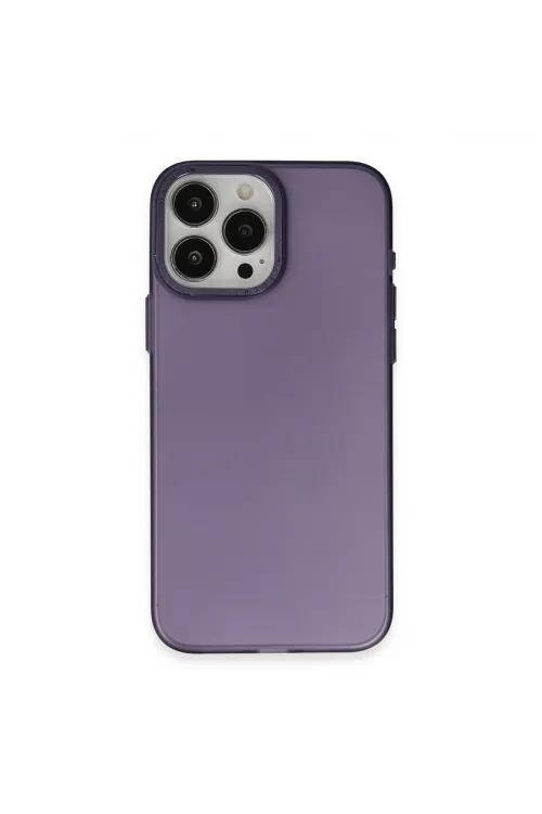 Apple İphone 15 Pro Kılıf Modos Metal Kapak - Derin Mor