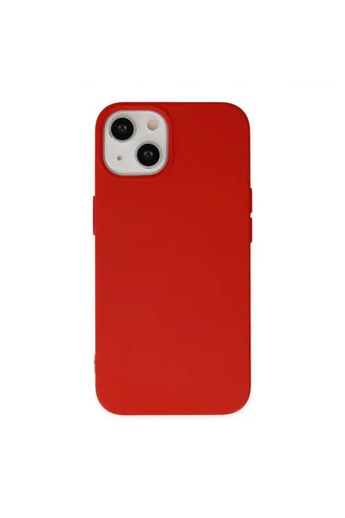 Apple İphone 15 Pro Kılıf Nano İçi Kadife Silikon - Kırmızı