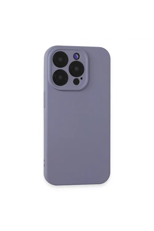 Apple İphone 15 Pro Kılıf Nano İçi Kadife Silikon - Lila