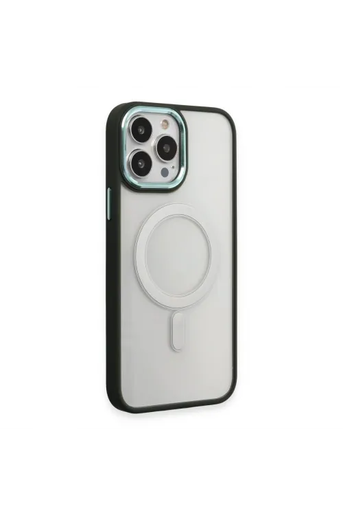 Apple İphone 15 Pro Kılıf Room Magneticsafe Silikon - Köknar Yeşili