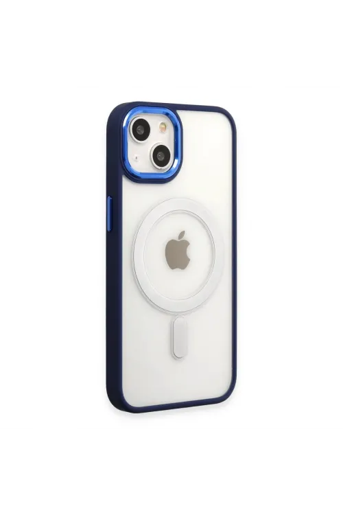 Apple İphone 15 Pro Kılıf Room Magneticsafe Silikon - Lacivert