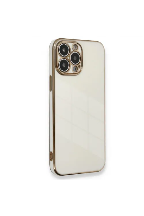 Apple İphone 15 Pro Kılıf Volet Silikon - Beyaz