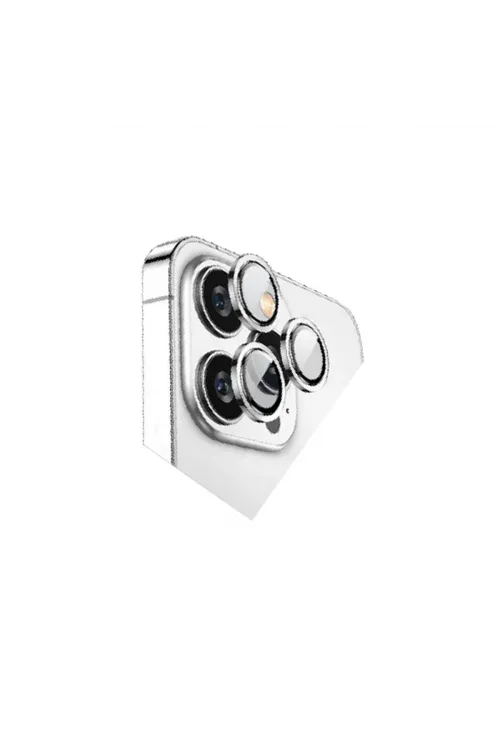 Apple İphone 15 Pro Max Bilvis Titan Kamera Lens - Gümüş