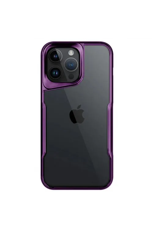 Apple İphone 15 Pro Max Kılıf Boyi Silikon Kapak - Derin Mor