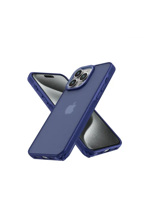Apple İphone 15 Pro Max Kılıf Elegant Kapak - Lacivert
