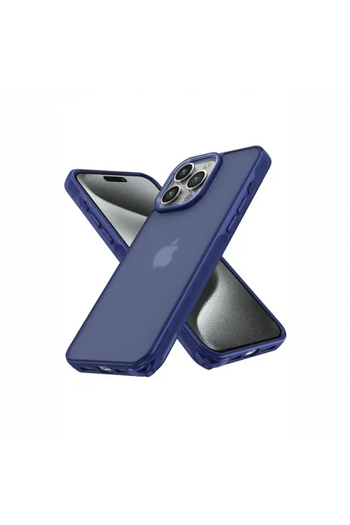 Apple iPhone 15 Pro Max Kılıf Elegant Kapak - Lacivert