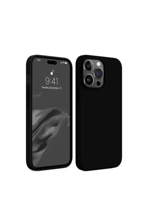 Apple İphone 15 Pro Max Kılıf First Silikon - Siyah