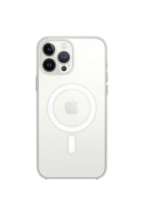 Apple İphone 15 Pro Max Kılıf Magneticsafe Şeffaf Silikon - Şeffaf