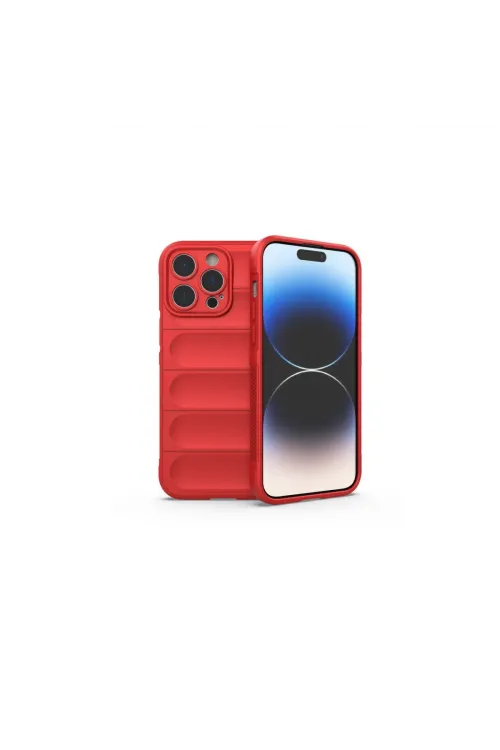 Apple İphone 15 Pro Max Kılıf Optimum Silikon - Kırmızı