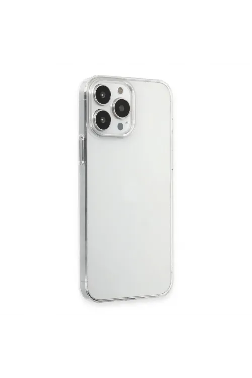 Apple İphone 15 Pro Max Kılıf Pc Sert Şeffaf Kapak - Şeffaf