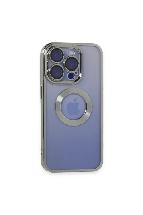 Apple İphone 15 Pro Max Kılıf Slot Silikon - Gümüş