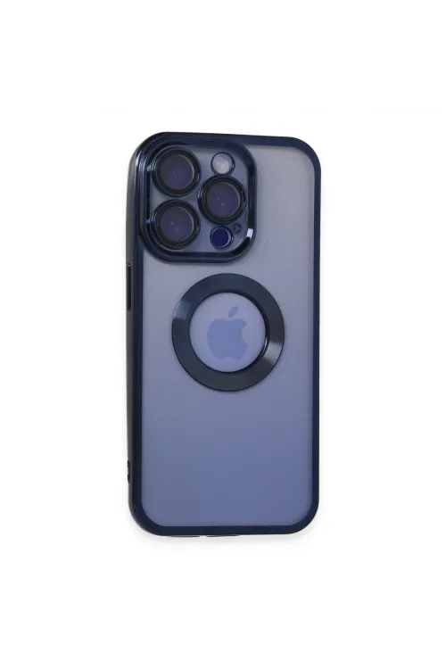 Apple İphone 15 Pro Max Kılıf Slot Silikon - Lacivert