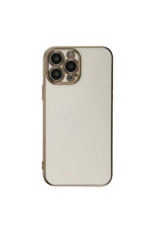 Apple İphone 15 Pro Max Kılıf Volet Silikon - Beyaz