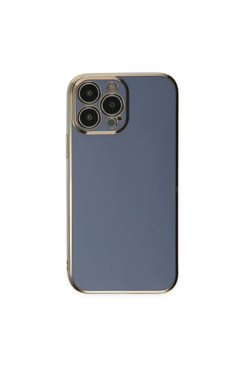 Apple İphone 15 Pro Max Kılıf Volet Silikon - Mavi