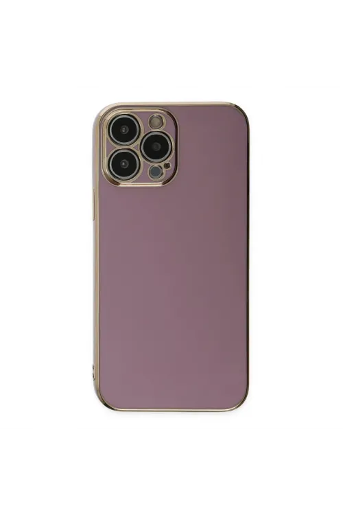 Apple İphone 15 Pro Max Kılıf Volet Silikon - Mor