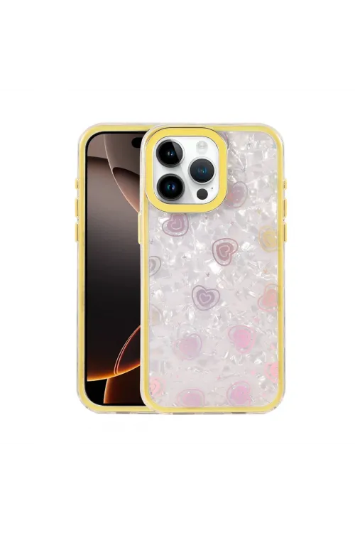 Apple İphone 15 Pro Max Lumi Desenli Kapak - Sarı