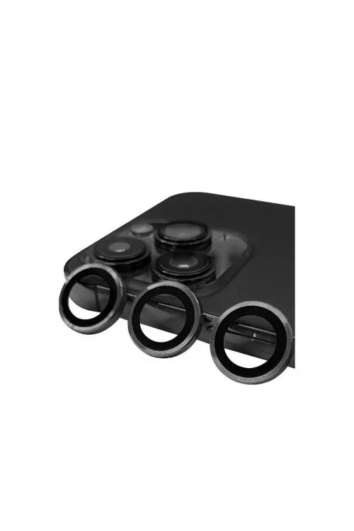 Apple İphone 15 Pro Max Raze Metal Kamera Lens - Titan Gri