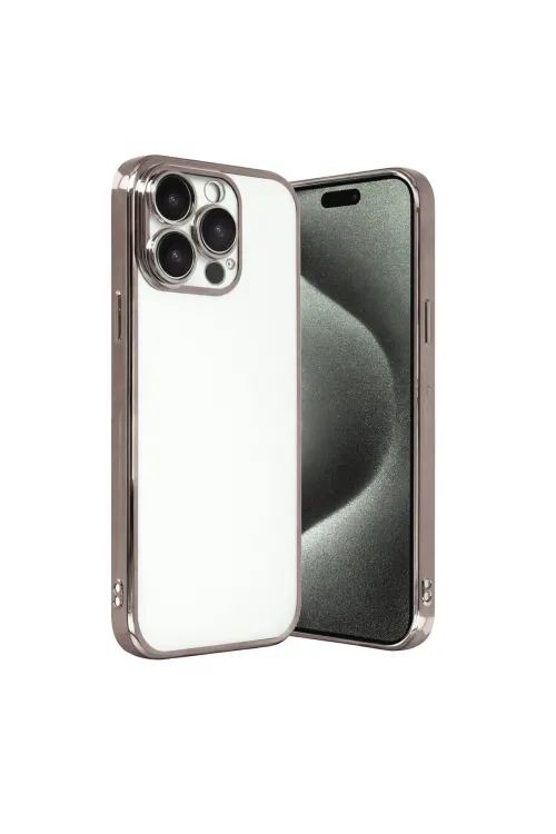 Apple İphone 15 Pro Max Razer Lensli Silikon - Titan Gri