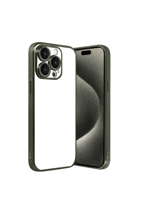 Apple İphone 15 Pro Max Razer Lensli Silikon - Yeşil