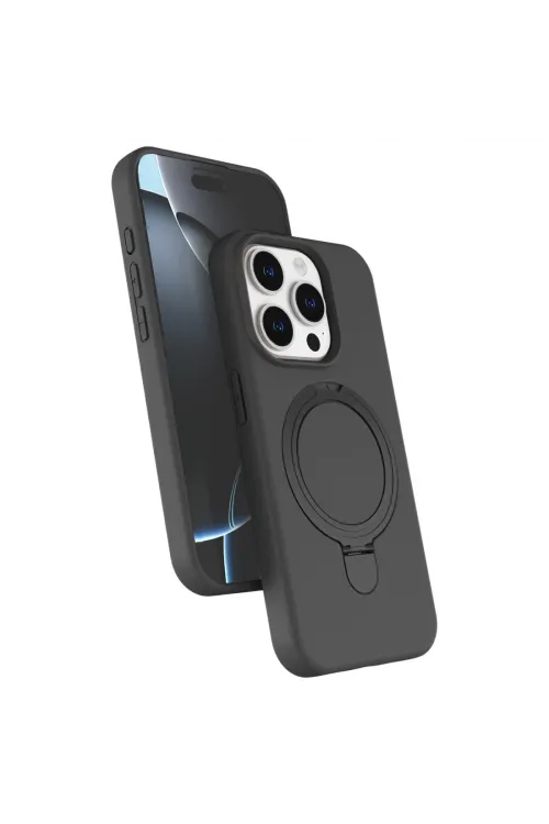 Apple İphone 15 Pro Max Regal Magsafe Standlı Kapak - Titan Gri