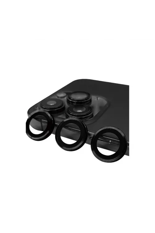 Apple İphone 15 Pro Raze Metal Kamera Lens - Siyah