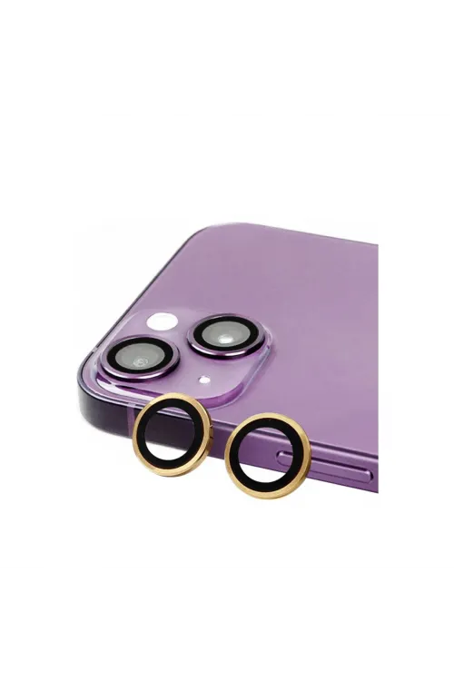 Apple İphone 15 Raze Metal Kamera Lens - Sarı