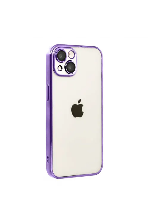 Apple İphone 15 Razer Lensli Silikon - Mor