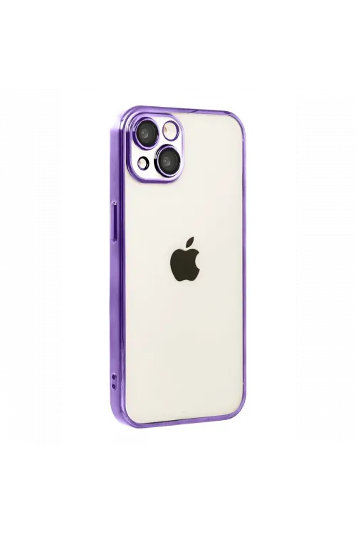 Apple iPhone 15 Razer Lensli Silikon - Mor