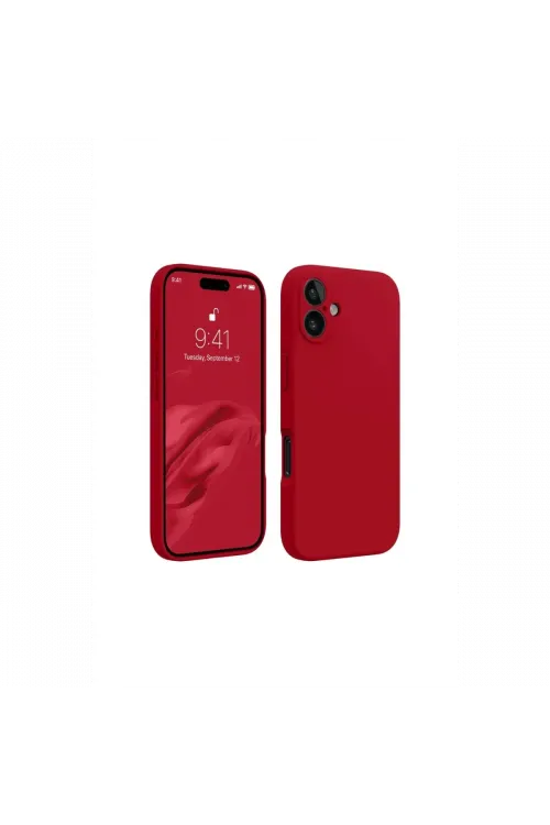 Apple iPhone 16 Kılıf First Silikon - Kırmızı
