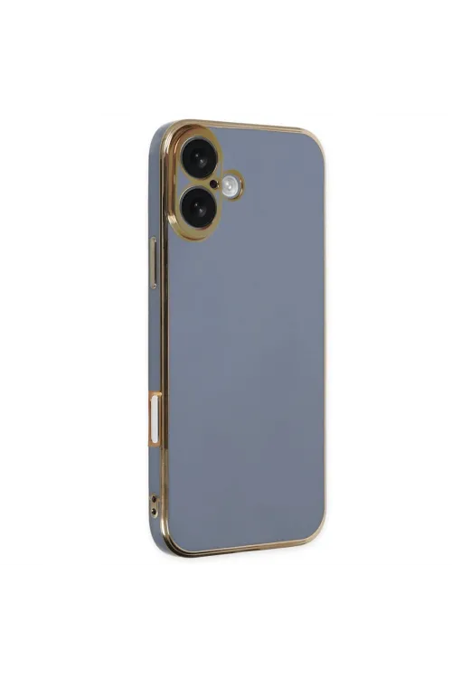 Apple İphone 16 Kılıf Volet Silikon - Mavi