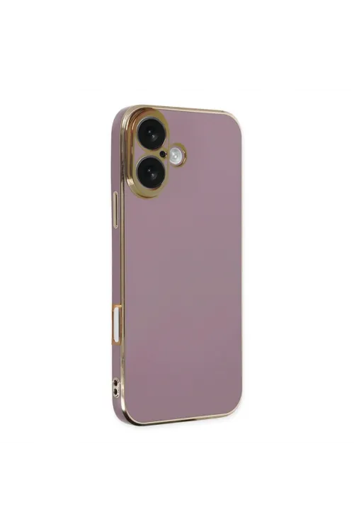 Apple İphone 16 Kılıf Volet Silikon - Mor