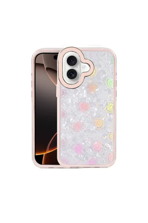 Apple İphone 16 Lumi Desenli Kapak - Pembe