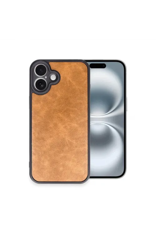 Apple İphone 16 Plus Kılıf Aras Deri Kapak - Taba