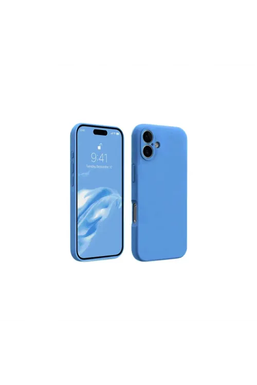 Apple İphone 16 Plus Kılıf First Silikon - Mavi