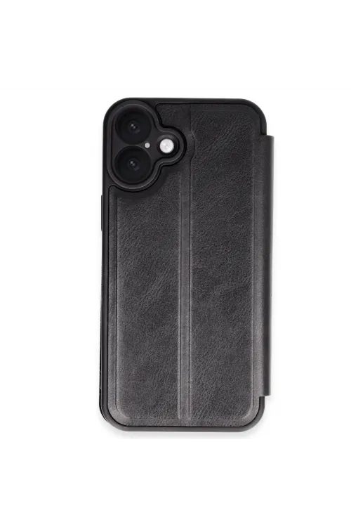 Apple İphone 16 Plus Kılıf Flip Cover - Siyah