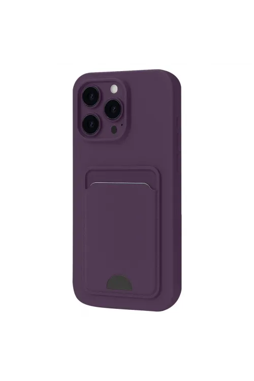 Apple İphone 16 Plus Kılıf Kelvin Kartvizitli Silikon - Derin Mor