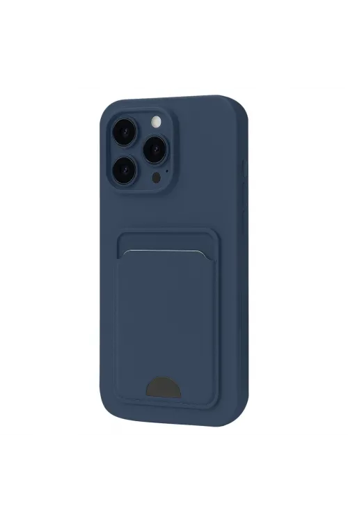 Apple İphone 16 Plus Kılıf Kelvin Kartvizitli Silikon - Lacivert