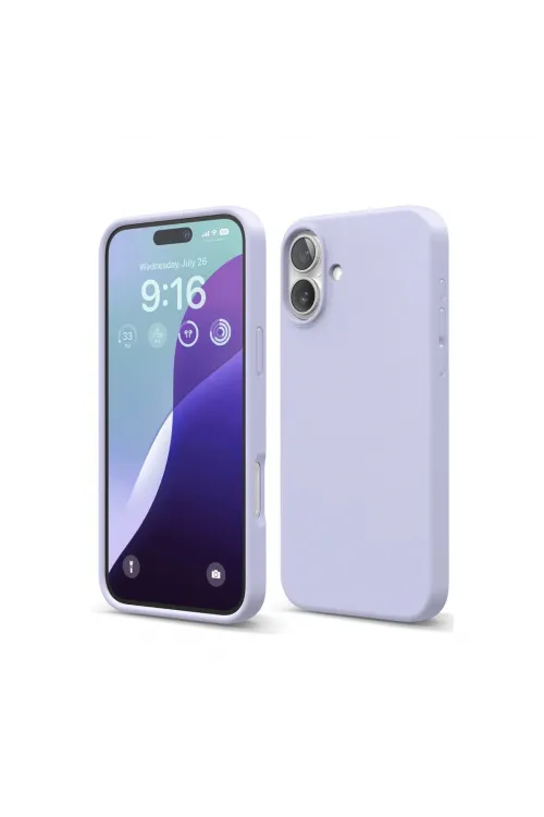 Apple İphone 16 Plus Kılıf Nano İçi Kadife Silikon - Lila