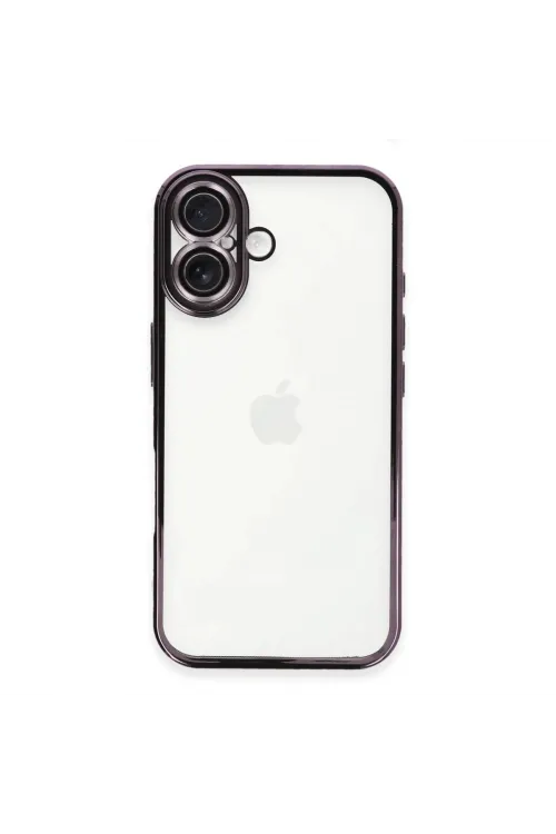 Apple İphone 16 Plus Kılıf Razer Lensli Silikon - Mor