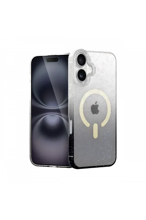 Apple iPhone 16 Plus Pummel Shiny Magsafe Kapak - Siyah