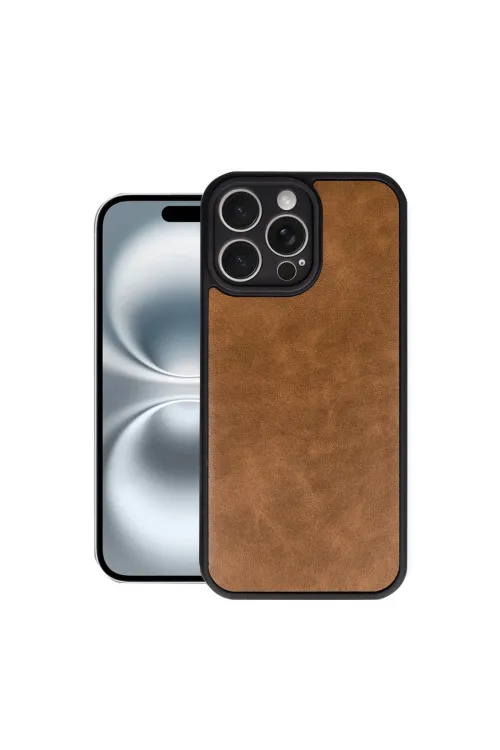 Apple İphone 16 Pro Kılıf Aras Deri Kapak - Taba