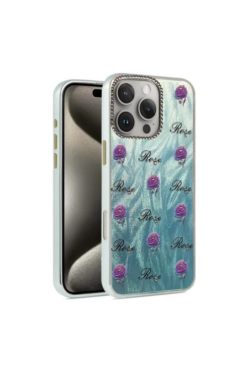Apple İphone 16 Pro Kılıf Blade Aynalı Desenli Kapak - Desen 9
