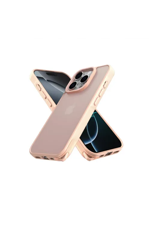 Apple İphone 16 Pro Kılıf Elegant Kapak - Pudra