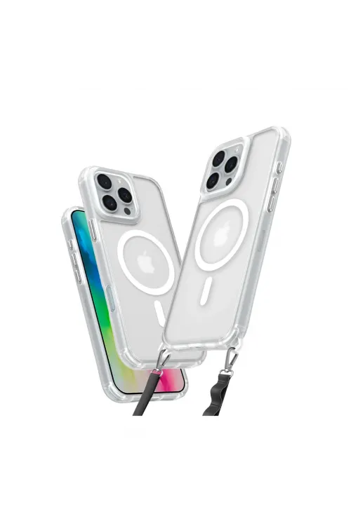 Apple İphone 16 Pro Kılıf Enka Magsafe Silikon Kılıf - Şeffaf