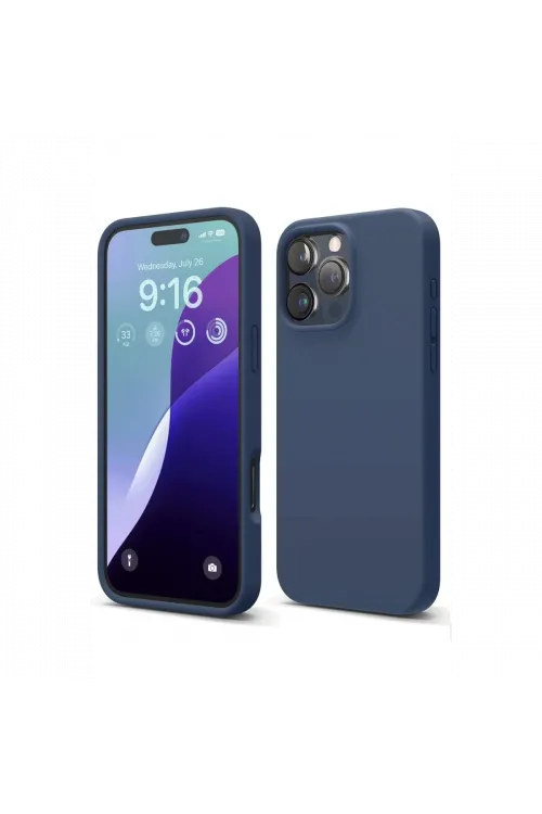 Apple iPhone 16 Pro Kılıf First Silikon - Lacivert
