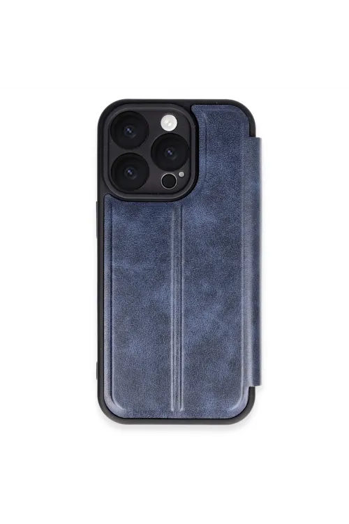 Apple İphone 16 Pro Kılıf Flip Cover - Lacivert