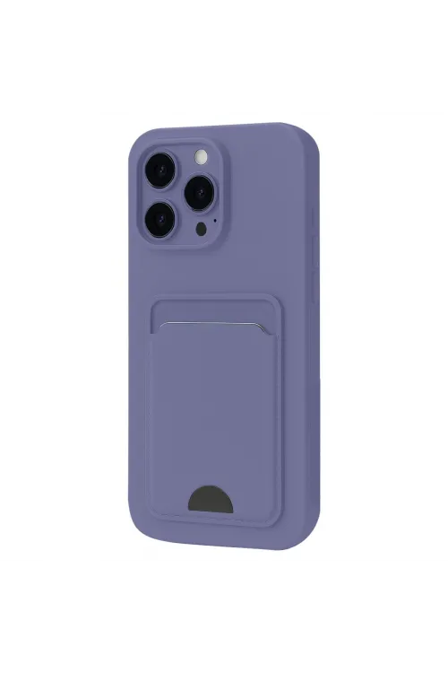 Apple İphone 16 Pro Kılıf Kelvin Kartvizitli Silikon - Lila