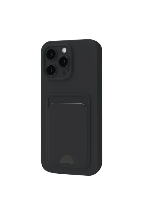Apple İphone 16 Pro Kılıf Kelvin Kartvizitli Silikon - Siyah