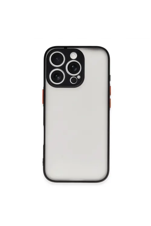 Apple İphone 16 Pro Kılıf Montreal Silikon Kapak - Siyah