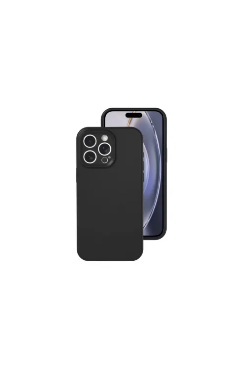 Apple İphone 16 Pro Kılıf Nano İçi Kadife Silikon - Siyah